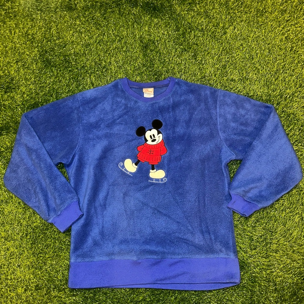 Vintage disney Mickey Mouse fuzzy sweater crewneck size medium